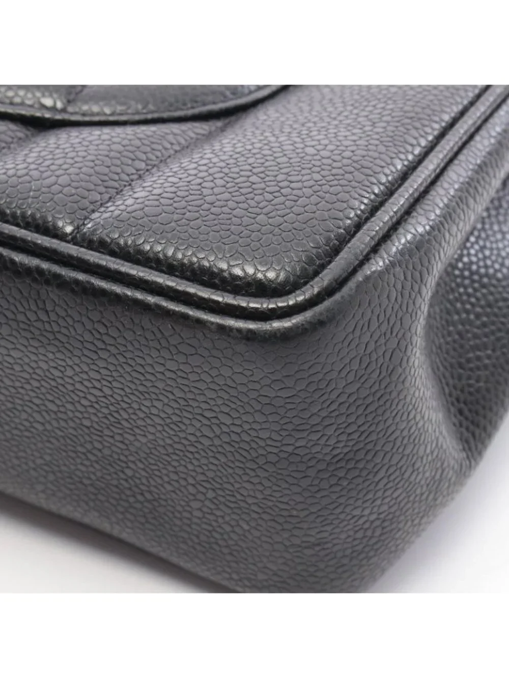 Chanel Shoulder Bag Mademoiselle Black Calf Chain